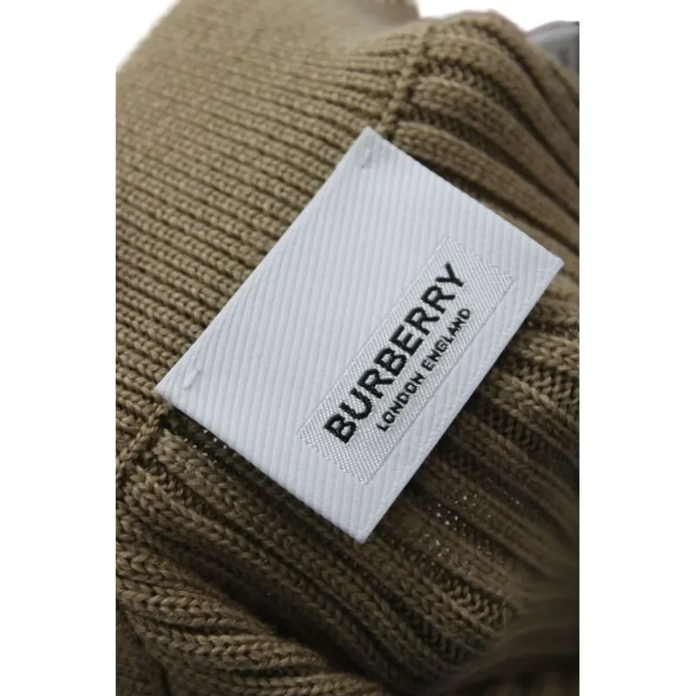 Burberry Girls Beige Striped Wool Pencil Midi Skirt Size 14